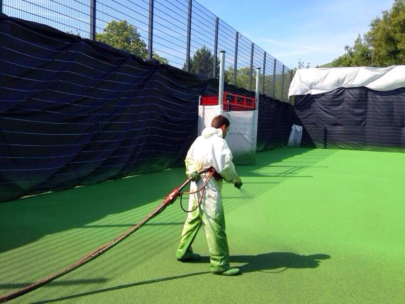 In Situ anti-Slip Testen MUGA sportveld